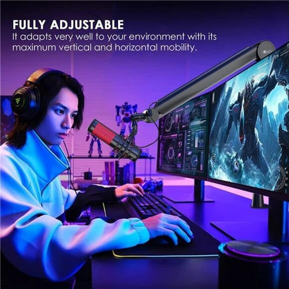 Mic Arm Premium Boom Arm 360° Rotatable Mic Arm Mic Boom Arm with Desk Mount - Picture 4 of 6